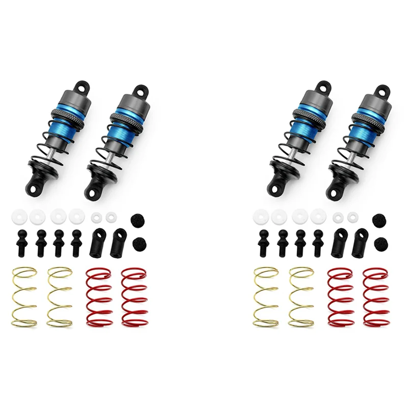 AS96-1/10 2Pair Of Metal Hydraulic Shock Absorbers RC Remote Control Car Flat Racing Drift Car (63Mm) Sky Blue