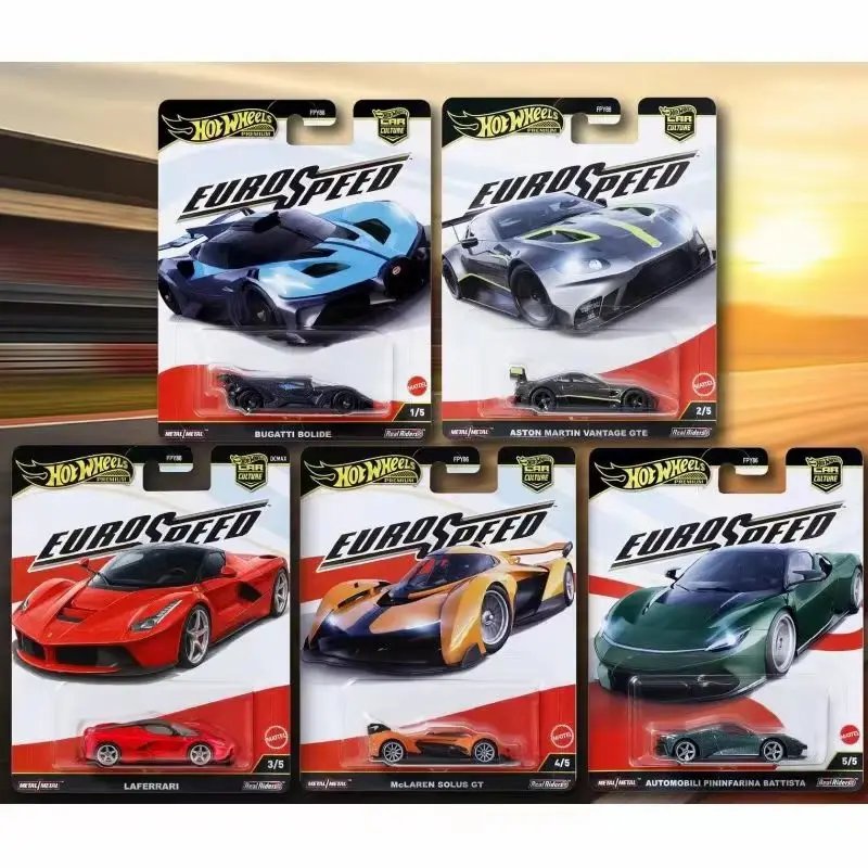 

Mattel Hot Wheels 1/64 Die-Cast Model Car Set - Eurospeed Collection Alloy Toy for Car Culture Fans Birthday Gift