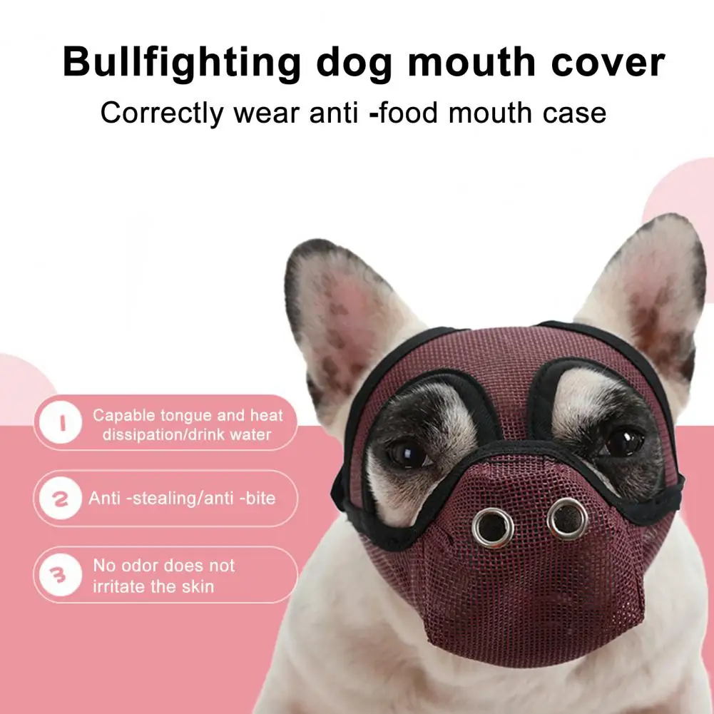 

Dog Muzzle Comfortable Breathable Anti-bite Pet Muzzle Versatile Adjustable Cover for Treatment Outdoor