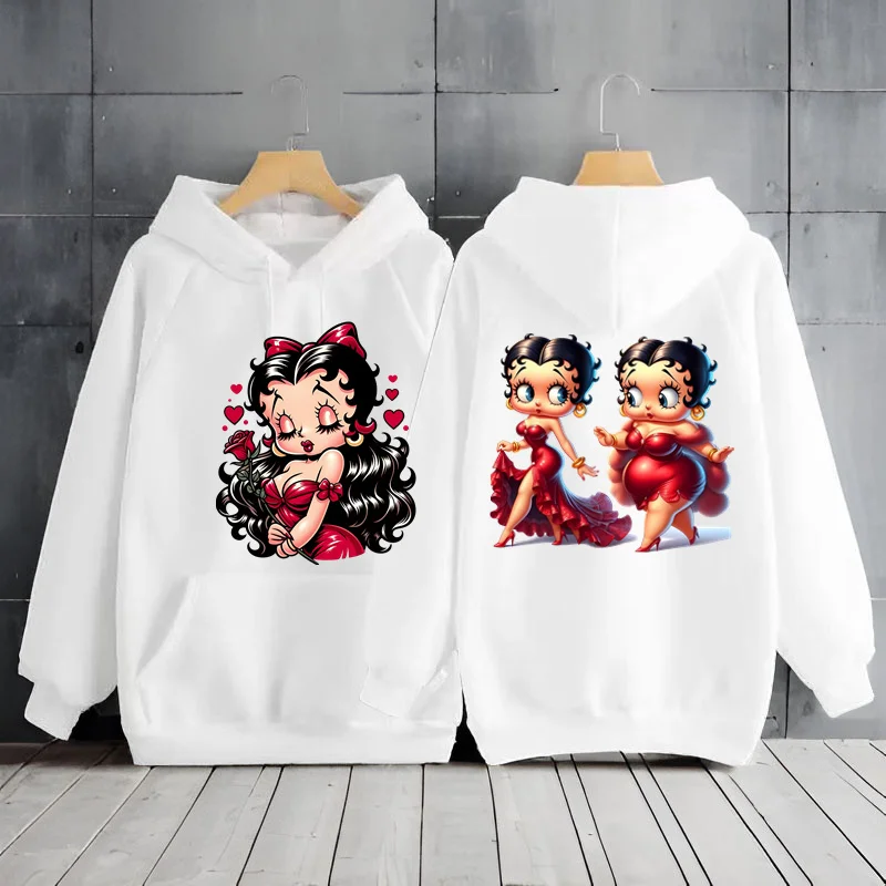 Disney Betties Hoodie para mulheres, Camisola para mulheres, Roupas Y2K, Roupas Y2K