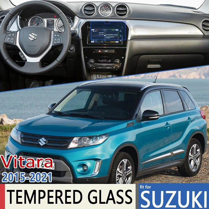 鈴木vitara MK4 ly 2015 2016 2017 2018 2019 2020 2021カーナビゲーションgpsフィルムタッチフルスクリーンプロテクター強化ガラス