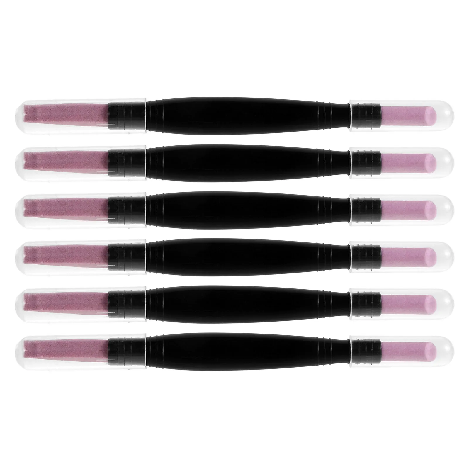 6 pezzi penna per levigatura delle unghie a doppia estremità strumento per la rimozione delle cuticole accessorio per smalto per manicure portatile penna di riparazione multifunzionale per molatura delle unghie