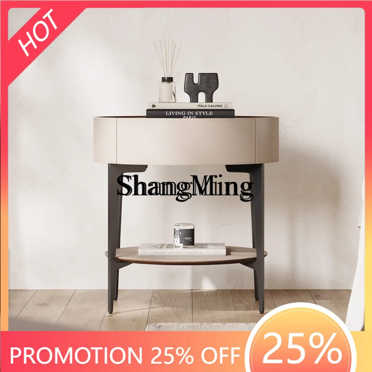 

FG Surprise Quiet Wind Premium Bedside Table Minimalist Anti-Collision Simple Modern Bedroom with Drawing Cabinet