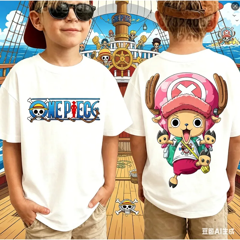 Camiseta de una pieza con estampado de Anime japonés para hombre, camiseta de manga corta Harajuku para niños de Roronoa Zoro, ropa para niños de Luffy