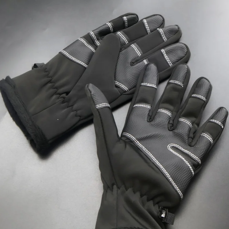 

Motorcycle Gloves Touch Screen Motorbike Riding Gloves Winter Thermal Fleece Lined Water Resistant Skin-Friendly Cycling Gloves