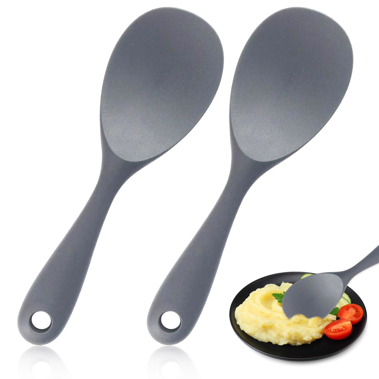 2pack/lot Heat Proof Rice Cooker Serving Spoon Easy And Safe Serving Compact And Lightweight