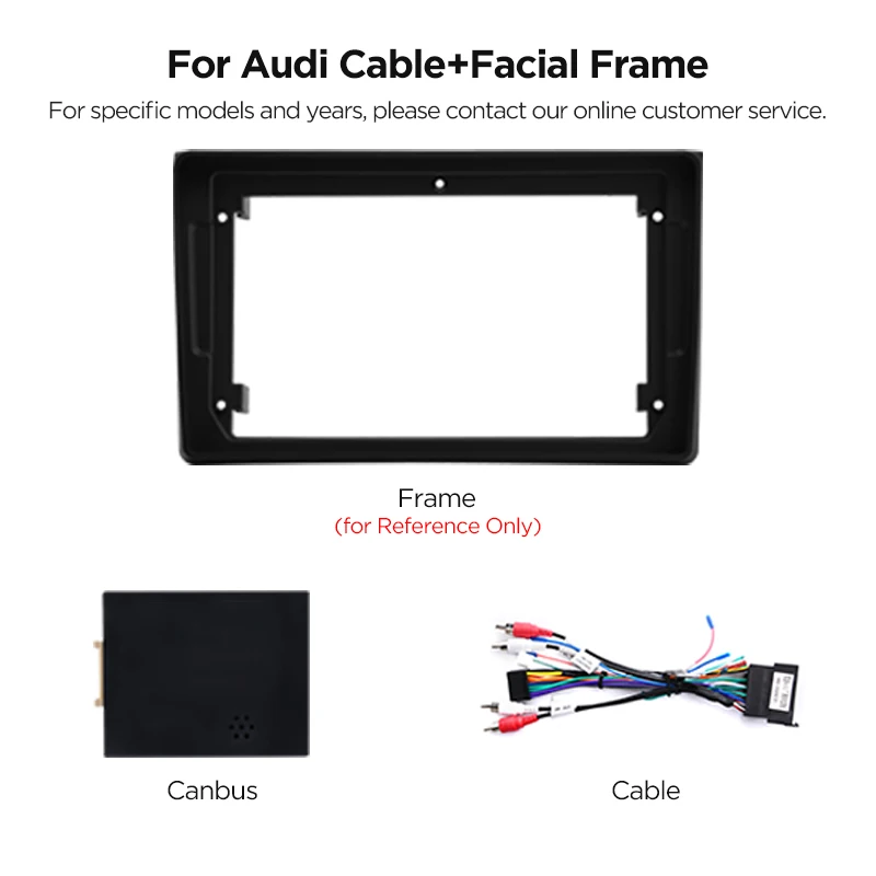 2 Din 9 Inch 10 Inch Auto Middenconsole Radio Frame Kabel Voor Peugeot VW Citroen Fiat Renault Audi Benz BMW KIA Mazda opel Ford