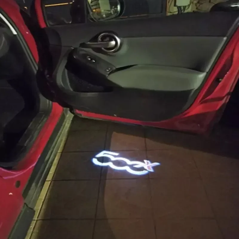 LED Car Door Welcome Lamps Courtesy Projector Lights for FIAT 500 500X Logo Panda Grande Palio Ducato Tipo Stilo Freemont Doblo