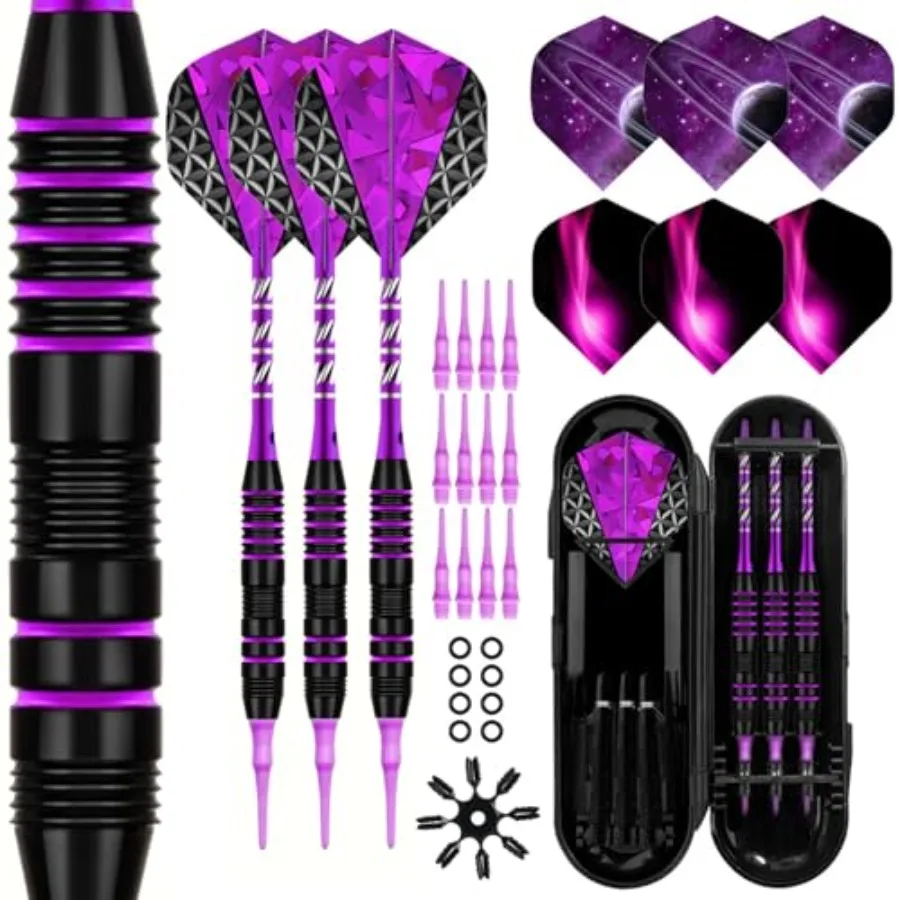 

Soft Tip Darts Set - Darts Plastic Tip Sets, 3 Aluminum Shaft Professional Darts Plastic Tip Sets 2BA Replacement Tips Professi