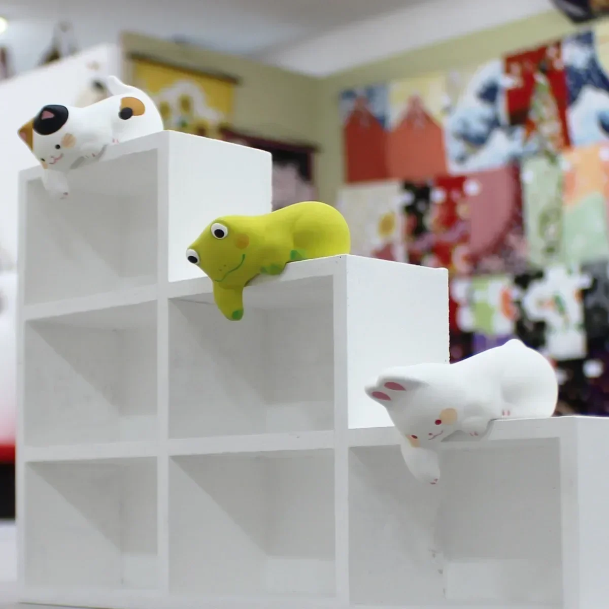 شاشة الكمبيوتر رصد الحلي الصغيرة سطح المكتب دمية القط أرنب ديكور المنزل محظوظ القط تمثال اكسسوارات المنزل Kawaii