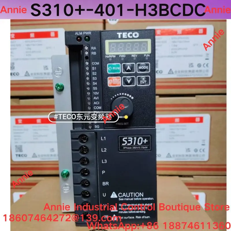 Brand New Frequency converter S310+ series, model S310+-401-H3BCDC, 0.75KW