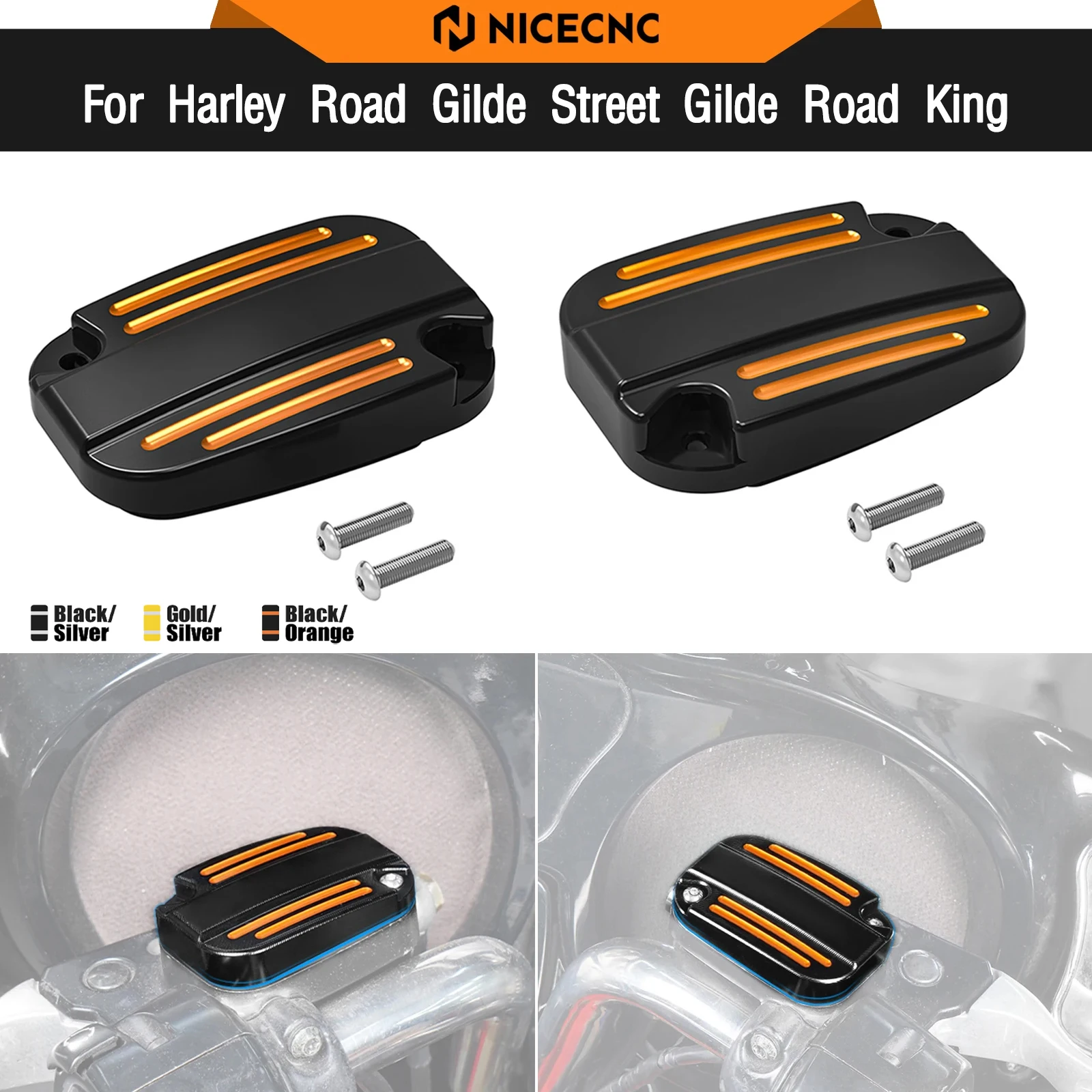 

For Harley Street Glide FLHX 2018-2020 Front Brake Clutch Master Cylinder Cover Road King FLHRXS Road Glide FLTRX Electra Glide