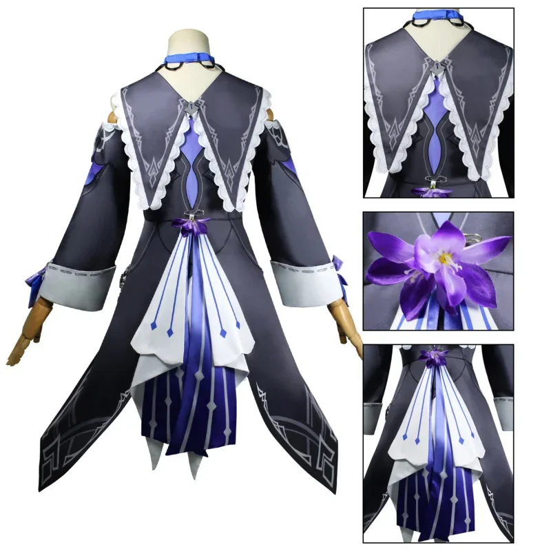 Ensemble de perruques Cosplay pour femme, jeu d'anime, Honkai, Star Rail Herta, Genius Society, robe Lolita, uniforme d'Halloween, costume de carnaval, MN7