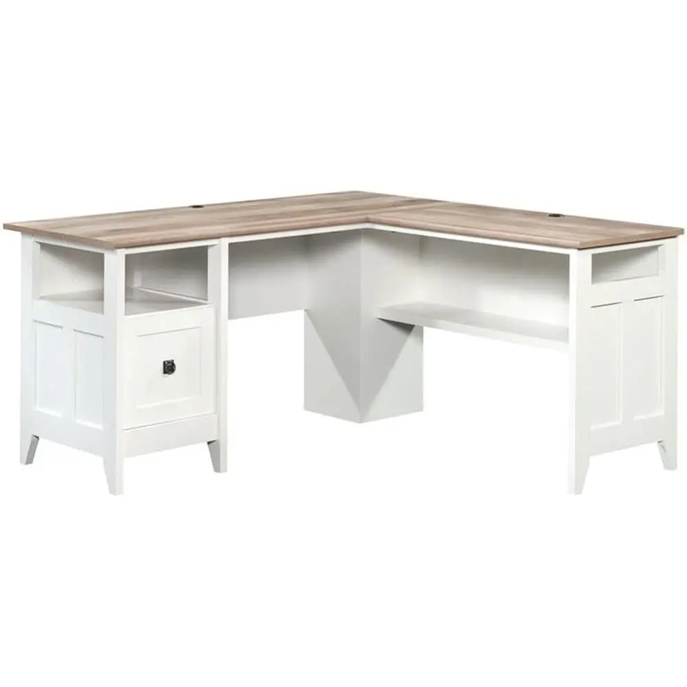 

Sauder August Hill Corner Office Desk in Soft White Finish