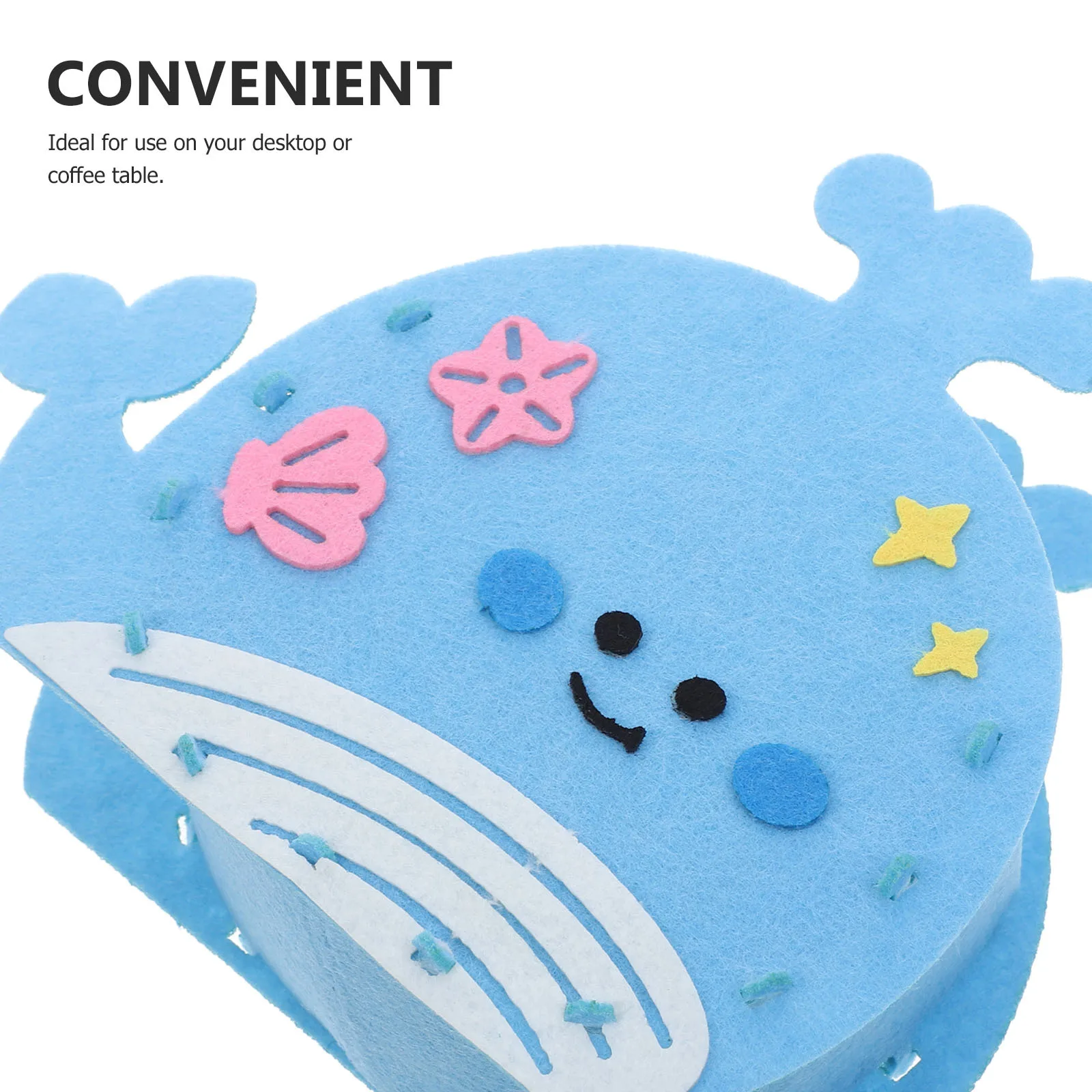 Porte-crayons baleine en feutre mignon, Kit artisanal pour enfants, organisateur de bureau pour stylos, règles, pinceaux de maquillage, rangement de papeterie