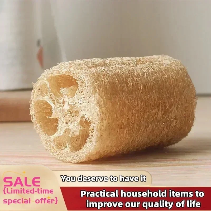 Naturalna gąbka luffa 1/2 szt. Szczotka do peelingu ciała, narzędzie do kąpieli spa, wielofunkcyjny czyścik do łazienki, kuchni, do codziennej czystości. — zdjęcie 4