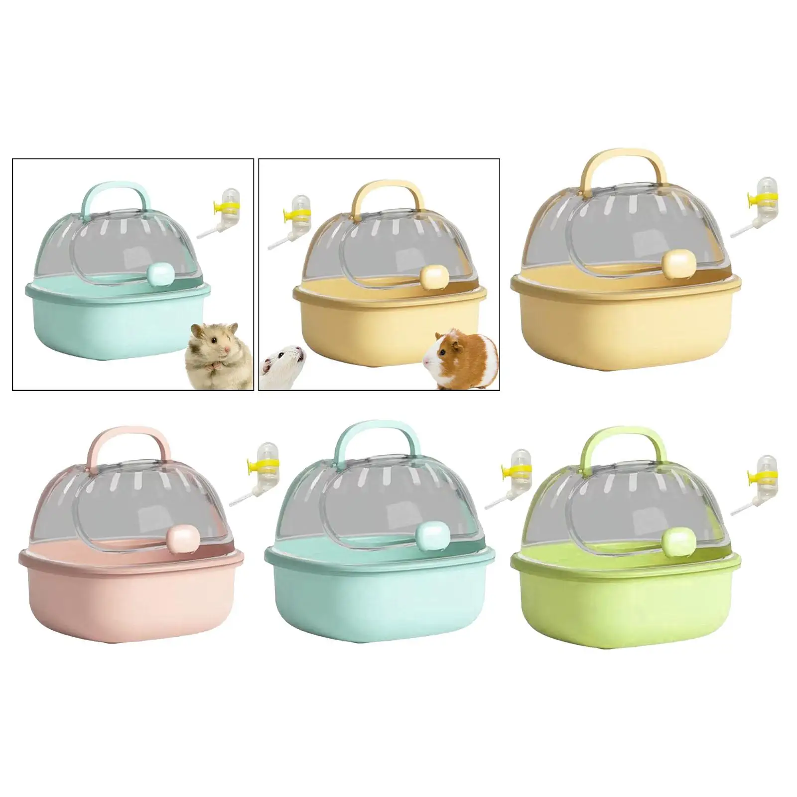 Hamster Travel Carrier Cage Chinchilla Cage Clear Small Animal Carry Cage for Hedgehog Ferrets Chinchilla Outdoor Small Animals