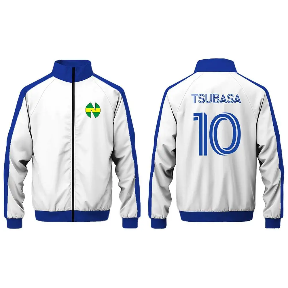 

2024, осенние новые мужские куртки с синим замком в стиле аниме, футбольные майки, женские модные топы с лацканами, детское повседневное пальто с короткими рукавами