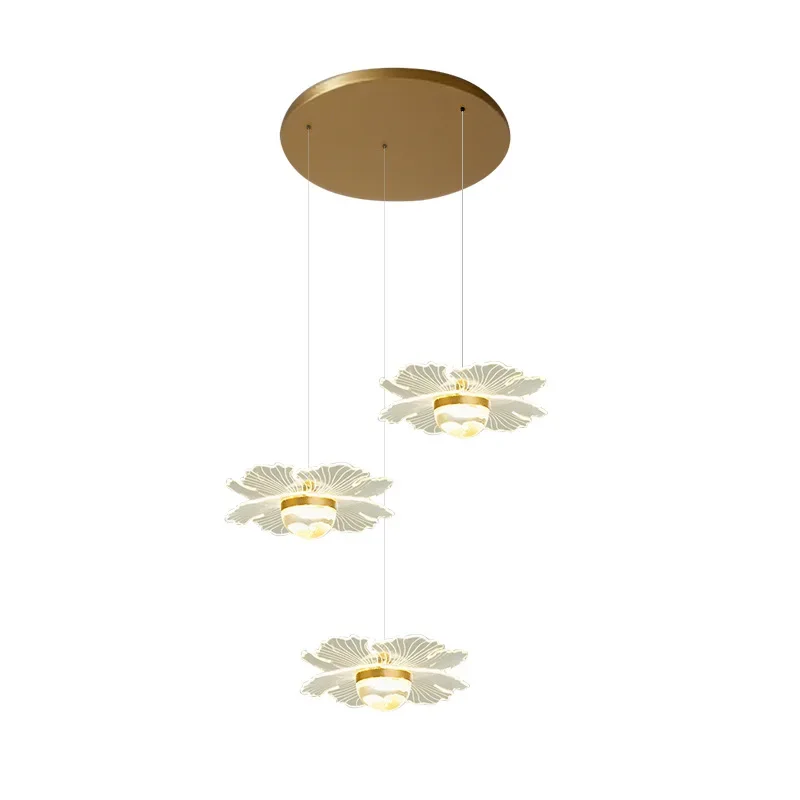 

Creative light luxury long-line chandelier, villa duplex building shop staircase light