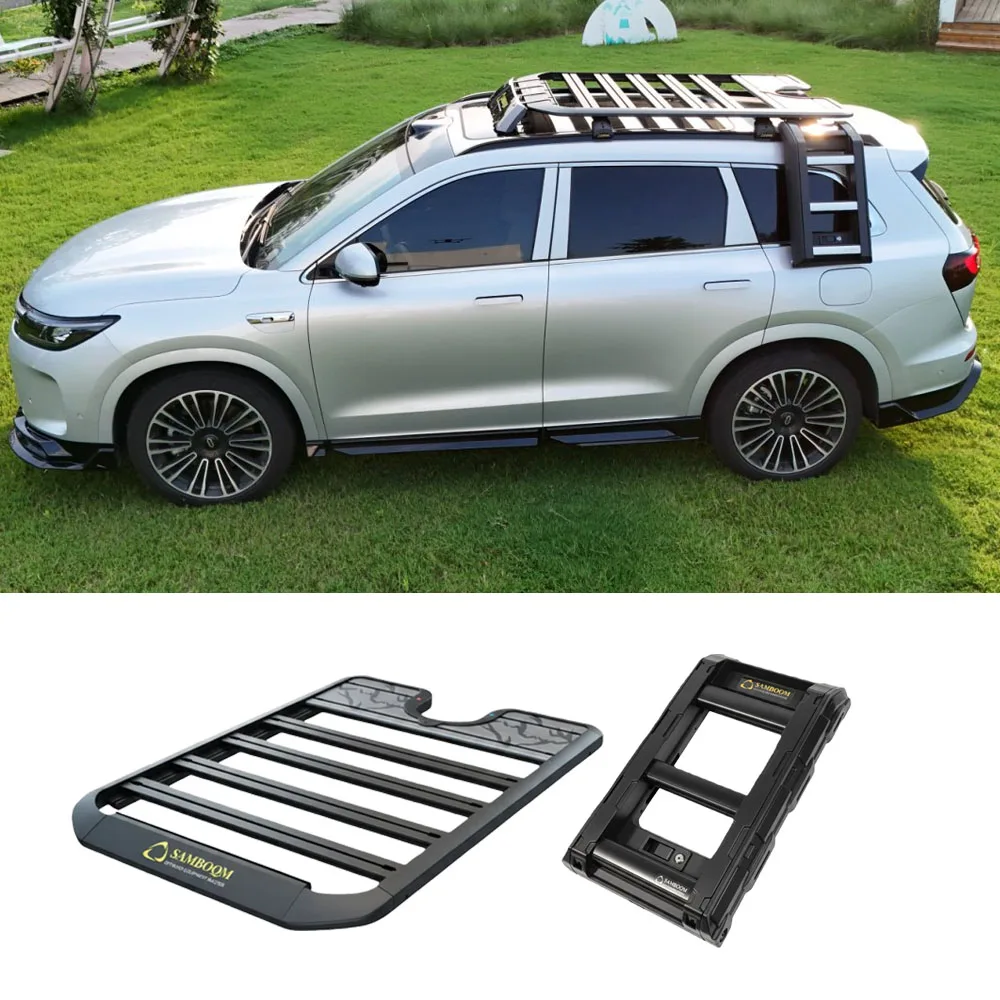 

Roof Rack Side Ladder Made of High Quality Aluminum Alloy, Suitable for AITO M7 M8 M9 Rooftop Platform Accessories