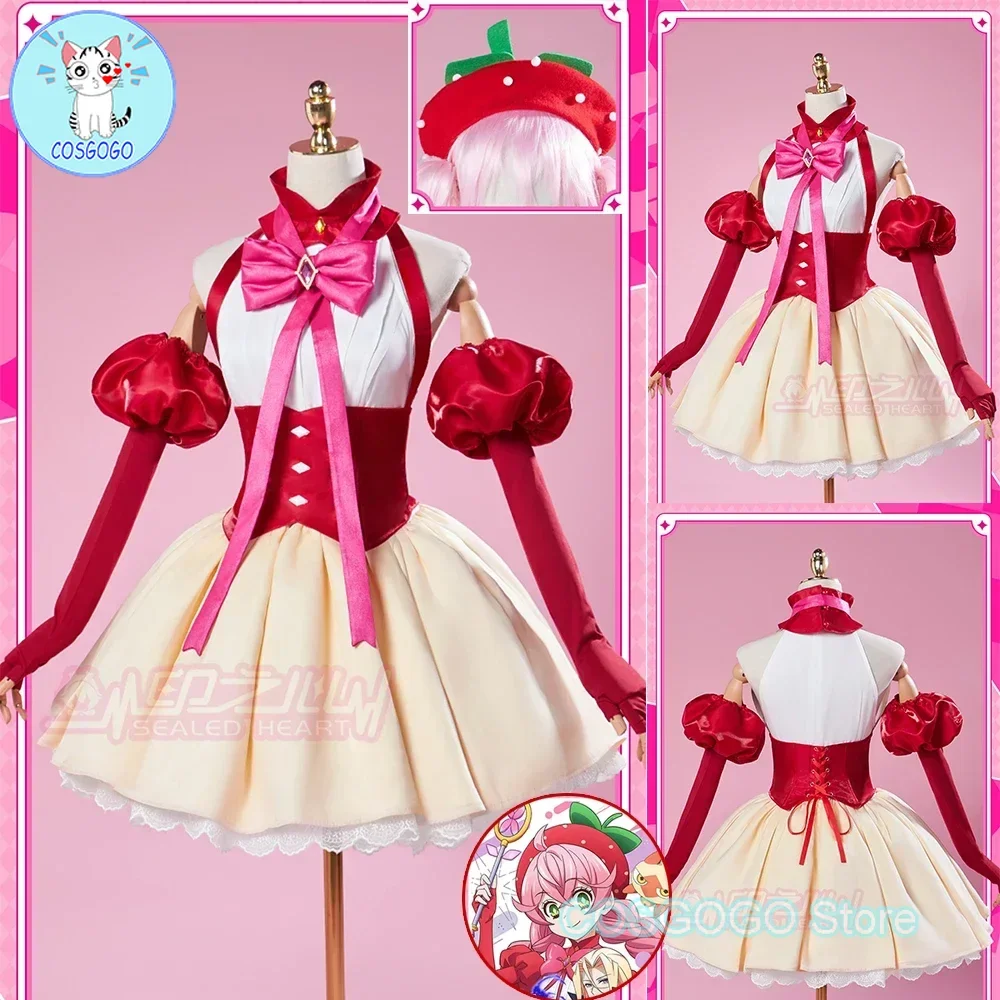 Amine Acro Trip Berry Blossom Cosplay Costume Magical Girl Lovely Dress Uniform Women Halloween Party Outfit Role Play