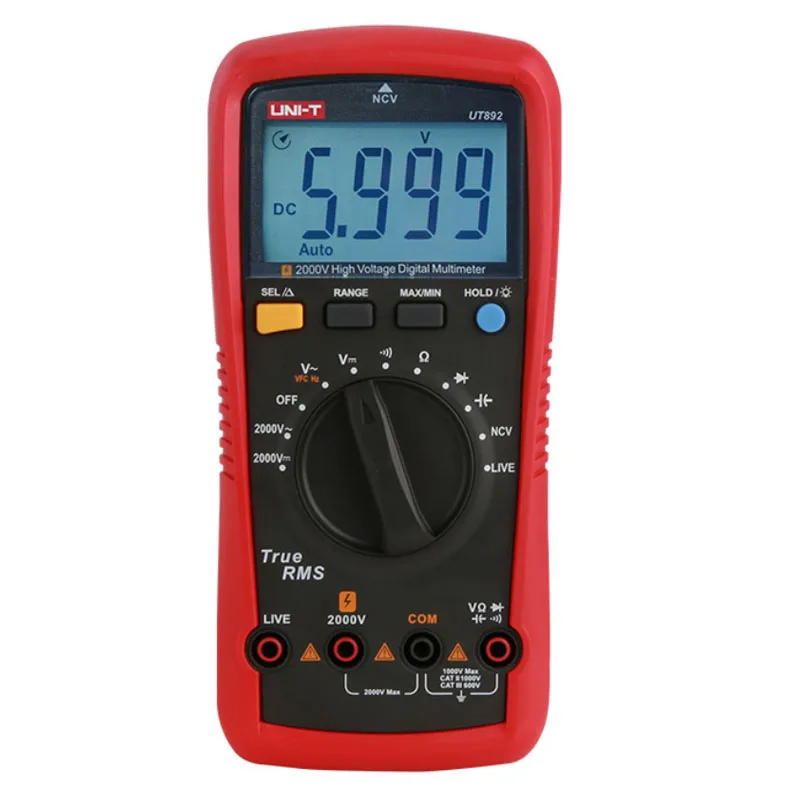 

Uni-Trend UT892 1000V AC/DC High Voltage Digital Multimeter 1508 Insulation Multimeter Original and New Product
