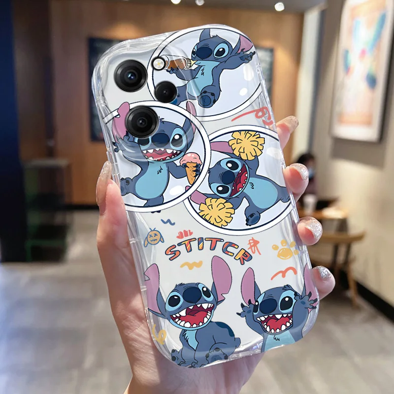 Angel And Stitch Cream Phone Case For OPPO A 98 95 94 93 92 79 78 76 72 60 58 57 55 54 53 52 38 S 2020 Funda Soft Shell Cover