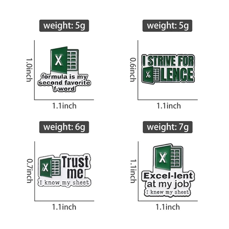 Excel Sheet Enamel Pins Formula Is My Second Favorite F-Word Brooch Lapel Badge Jewelry Gift