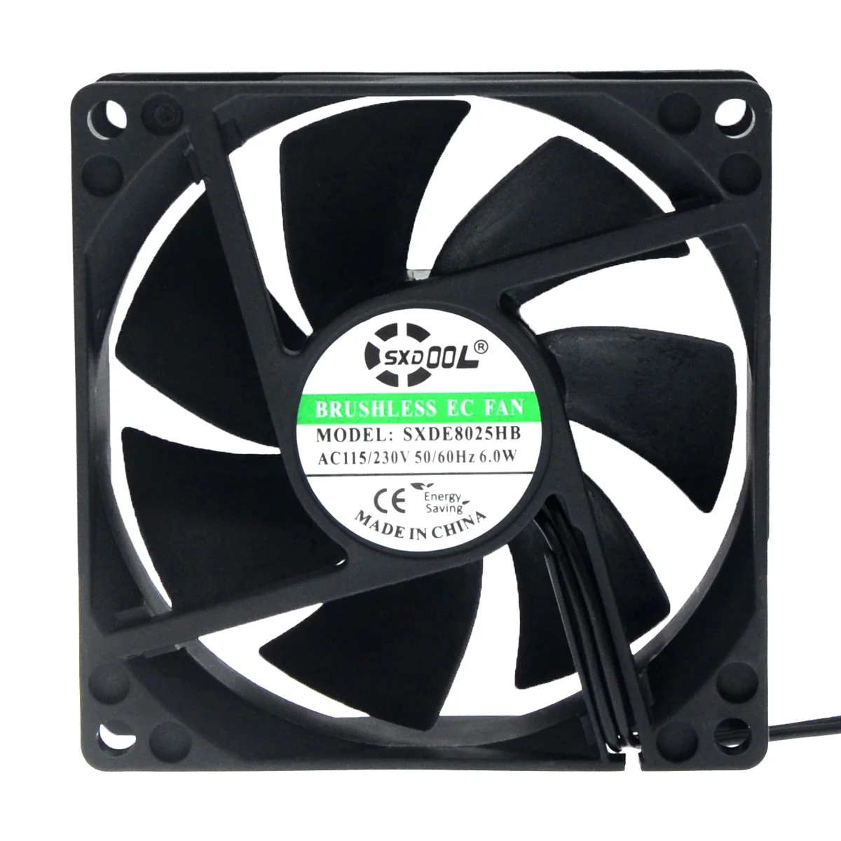 SXDOOL 80mm EC Axial Fan 80*80*25mm 8cm AC 115V 230V 50/60Hz 3000RPM 36.5CFM High Speed Large Air Flow Powerful  Cooling Fan