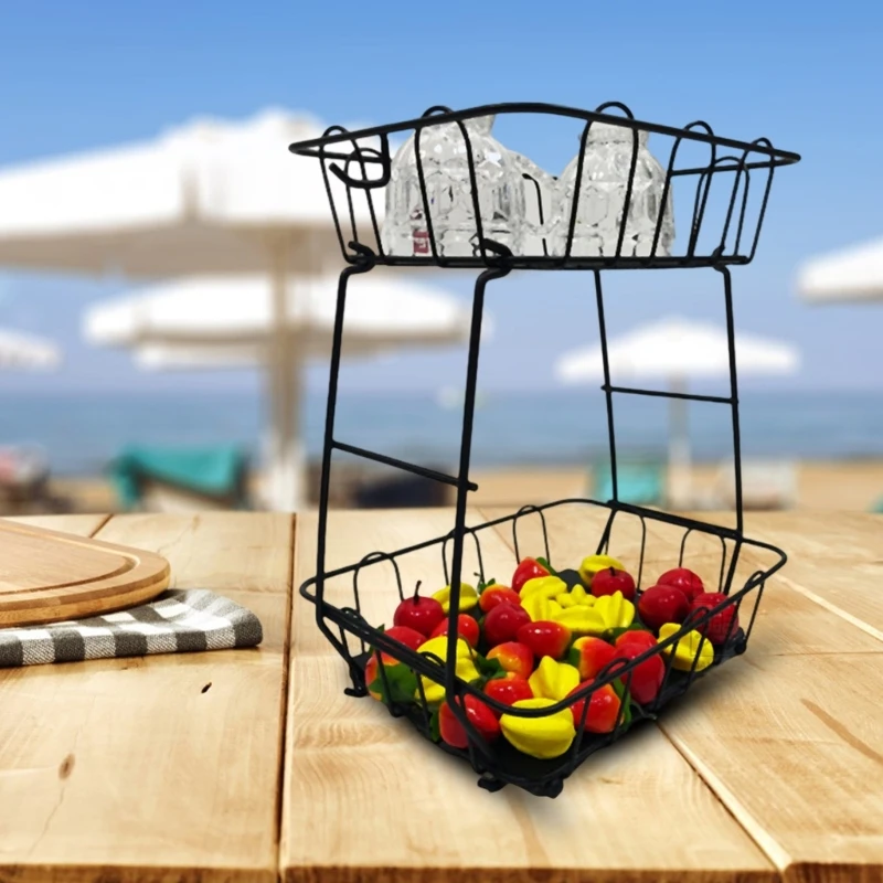 

Ventilated 2 Layer Kitchen Organizers For Freshness Fruits Vegetables And Bread 37JD