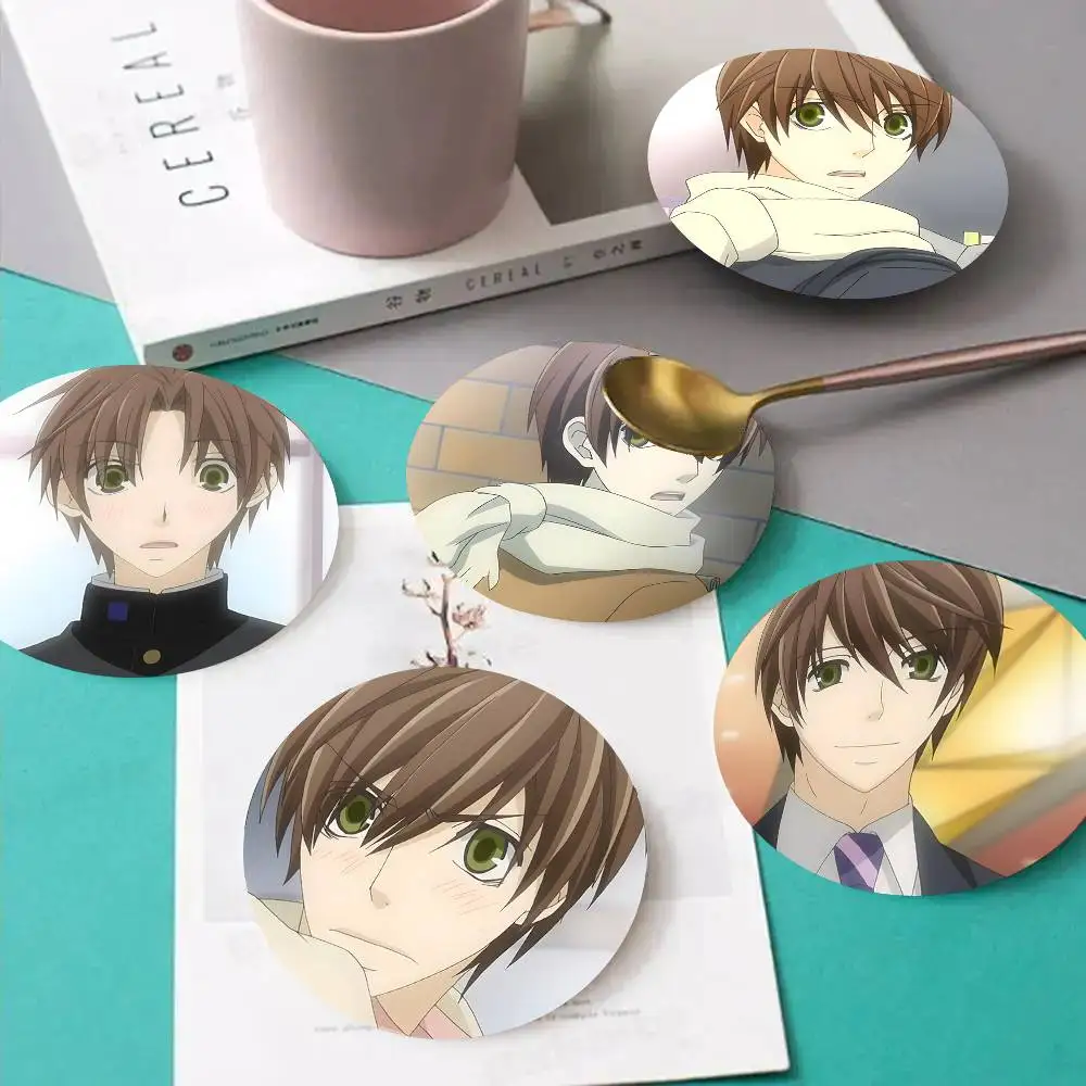 1pc Ritsu Onodera Anime Characters Wooden Coaster Colour Printing Cup Mat Home Desk Decoration Gifts
