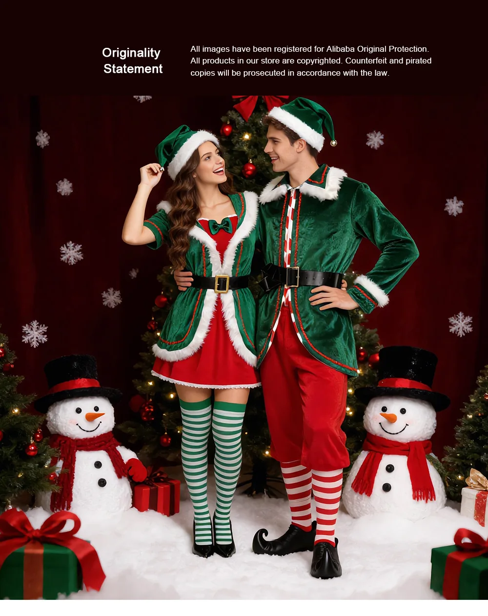 Déguisement Lutin Couple en Velours – photo 1
