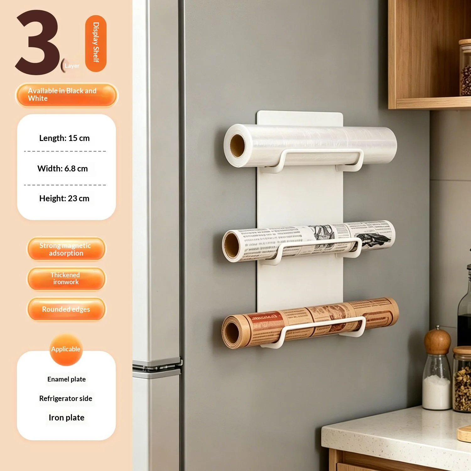magnetic-refrigerator-storage-rack-for-cling-film-side-kitchen-spice-bottle-and-bag-organizer-multifunctional-wall-mounted-rack