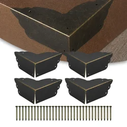4pcs Corner Guard Antique Wrapped Corners Decorative Jewelry Chest Wine Gift Box Wooden Case Furniture Corner Protector Cover