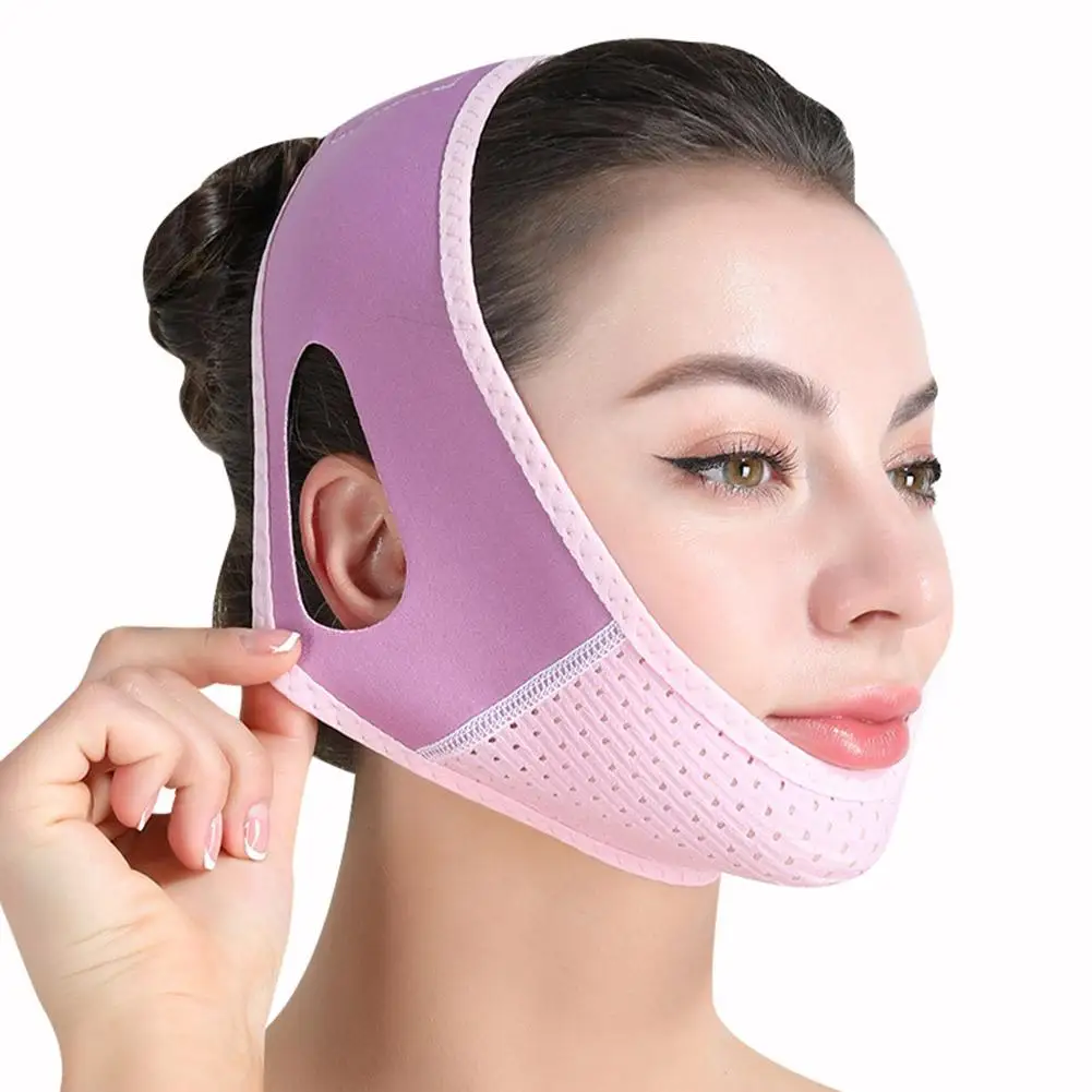 สายรัดยกกระชับใบหน้าแบบใช้ซ้ำได้ - ลดเหนียงสองชั้น - สายรัดยกกระชับใบหน้า - รูปทรงวี