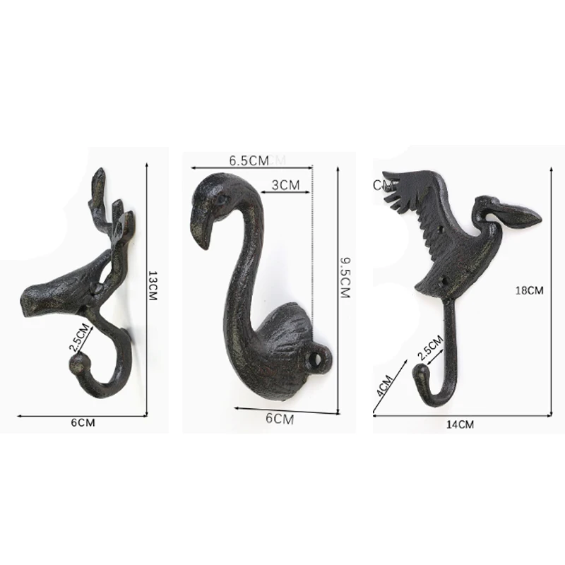 NEW Nordic Retro Black Iron Geometric Wall Hook for Home, Dressing Room, Bath – Stylish Hanging Organizer