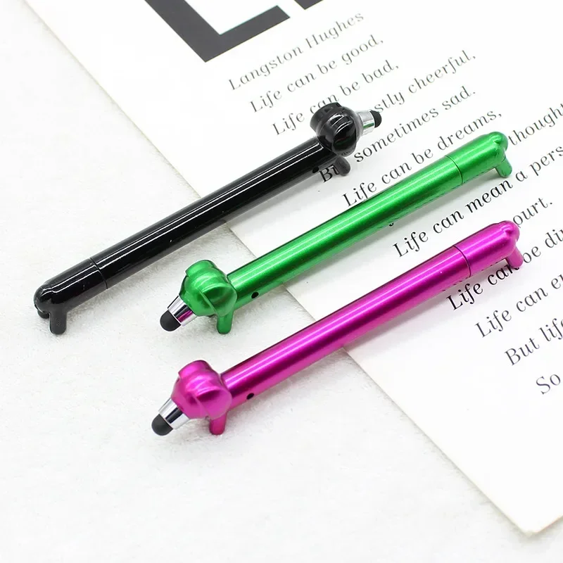 A40PCS Cartoon Cute Dog Shape Capacitor Pen Creative Stationery Ball Pen Novelty Gift Phone Screen Touch Pen