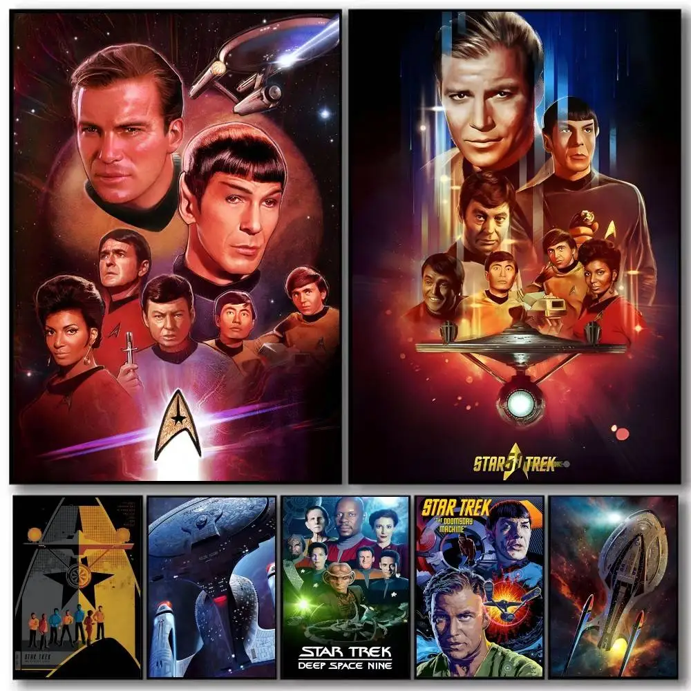 Classic Movie S-Star T-Trek    Poster and Prints Wall Art Pictures for Modern Bedroom Game Room Home Decor