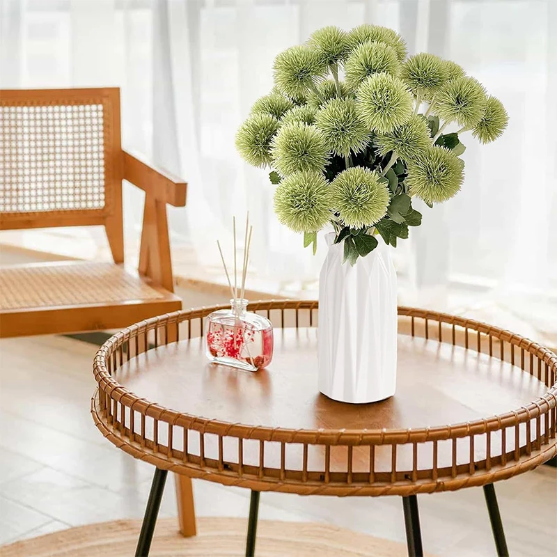 3/5 Pcs 39cm Artificial Dandelion Fake Plant Bouquets Plastic Flowers for Home Room Wedding Decoration Table Floral Arrangements