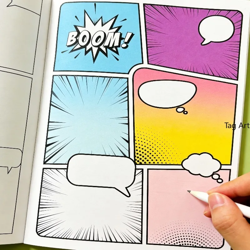 A Blank Manga Storybook, Original Hand Drawn Manga Story Creation Book, Anime Drawing Exercise Book, Suit For Artistic Creation