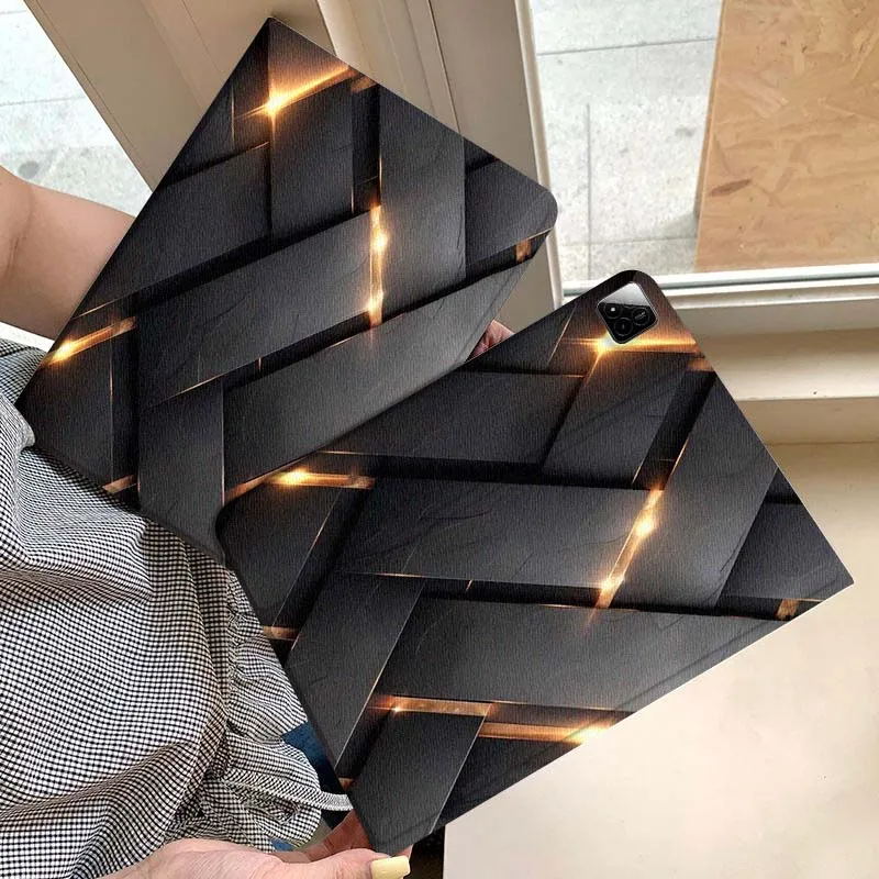 

Geometric Gold Square Tile Gift Tablet Case For Xiaomi Redmi Mini Pad SE K 2 4 5 6 7 8 2023 2025 11 8.8 11.2 10.1 Pro