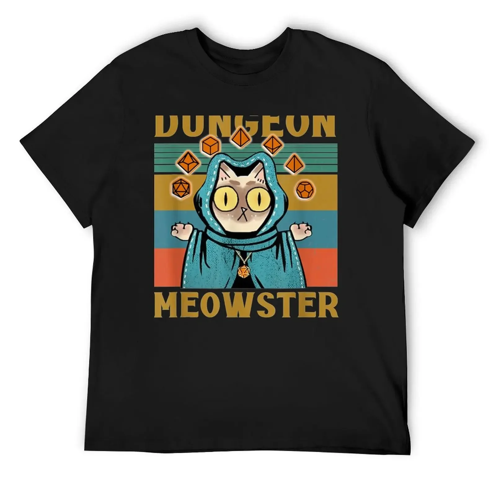 

Dungeon Meowster Funny Nerdy-Gamer Cat-D20 Dice RPG T-Shirt cute clothes man clothes t shirts for men cotton