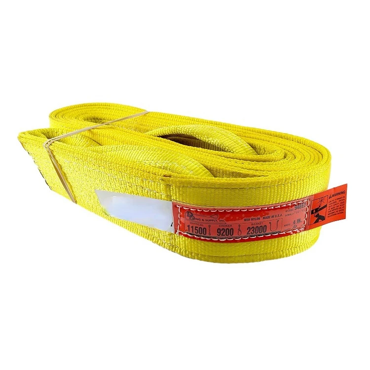 

Many Sizes in Listing! 4" x 20', 2 Ply Twisted Eye, Nylon Lifting Slings, Eye & Eye, Heavy Duty (900 webbing), 11,500 lbs