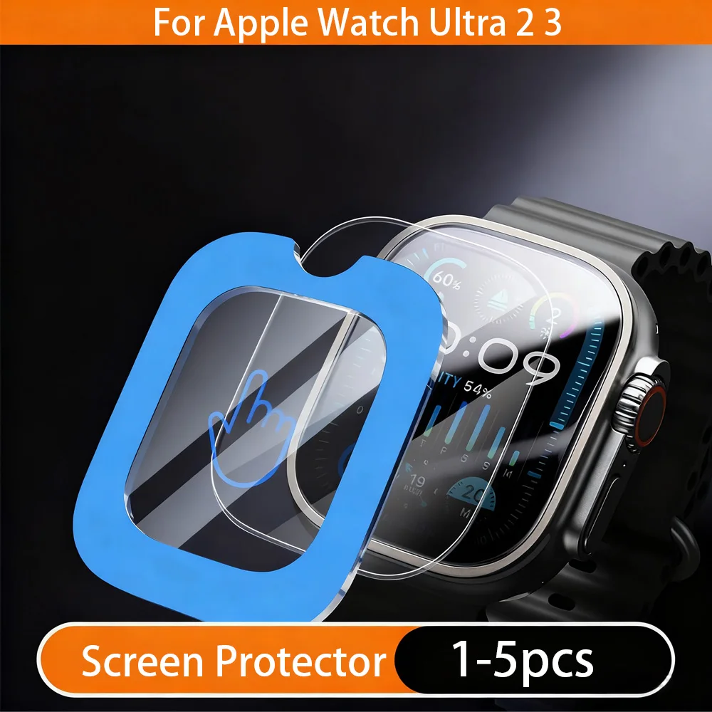 Displayschutzfolie für Apple Watch Ultra 3 49 mm, wasserdicht, automatische Ausrichtung, Installation aus gehärtetem Glas, Vollfolie, iWatch Ultra 2 49