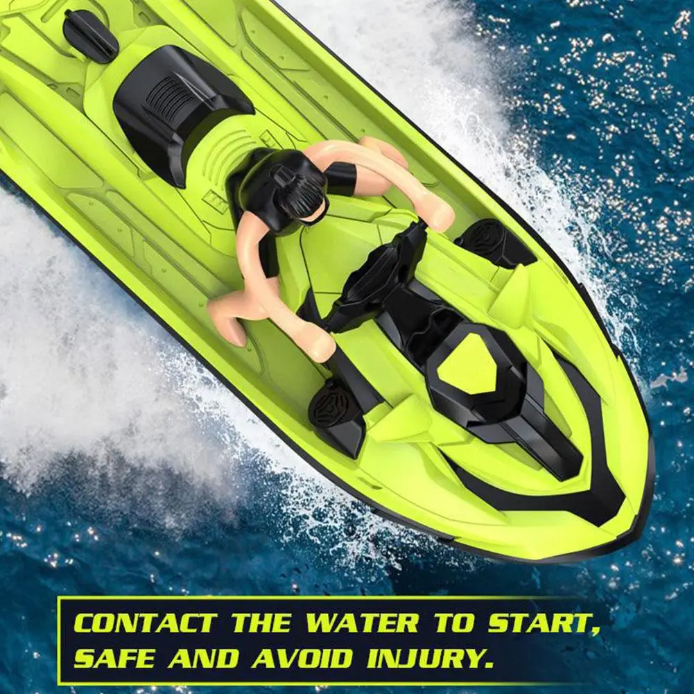 RC Remote-controlled Motorboat Rowing High-speed Boat Electric Racing Ship Speedboat Water Light Competition 2.4GHz Toys For Boy