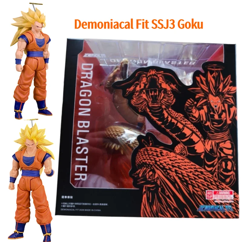 Figura de Goku Demoniacal Fit SSJ3 en Stock, Figura de Acción de Dragon Ball Z SHF Super Saiyan Goku, Figuras de Acción Dragon Blaster, Juguetes Coleccionables