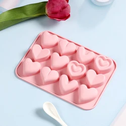 1/3pcs Silicone Heart shaped Chocolate Baking Mold Valentine's Day Candy Jelly DIY Cookie Cake Decoration Tool