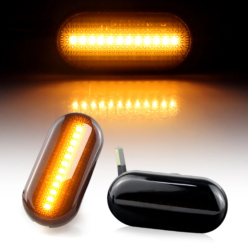 

2× for Nissan Versa Xterra Armada III R51 Latio C11 Micra K12 C+C March III -LED Dynamic Side Marker Light Turn Signal Car Lamps
