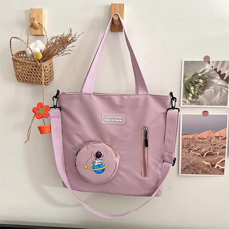 Sac à bandoulière simple de style coréen pour élèves du primaire et du secondaire, petit sac décontracté frais et mignon pour filles