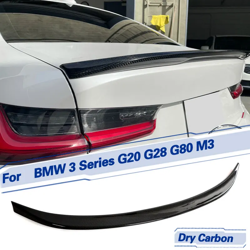 

Car Rear Trunk Spoiler Wings Prepreg Dry Carbon for BMW 3 Series G20 G28 G80 M3 Sedan 2020-2022 Rear Spoiler Boot Wing Lip